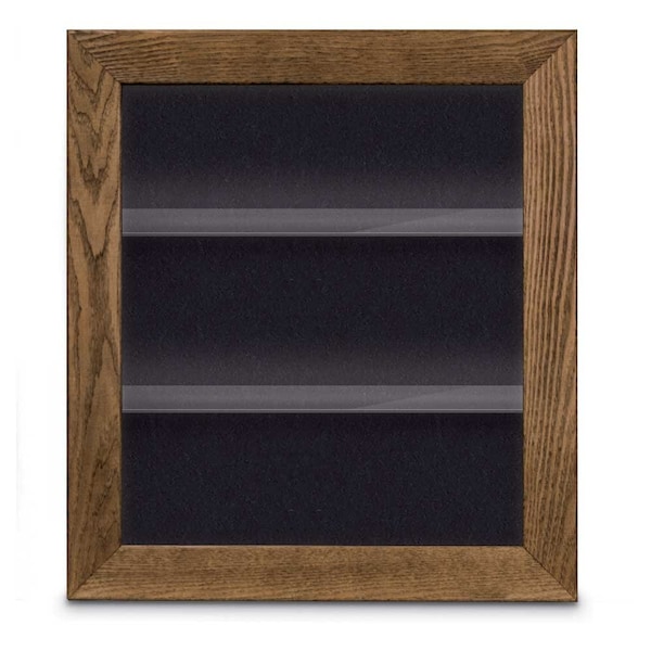 Outdoor Enclosed Combo Board, 42"x32", Black Frame/Grey & Medium Grey